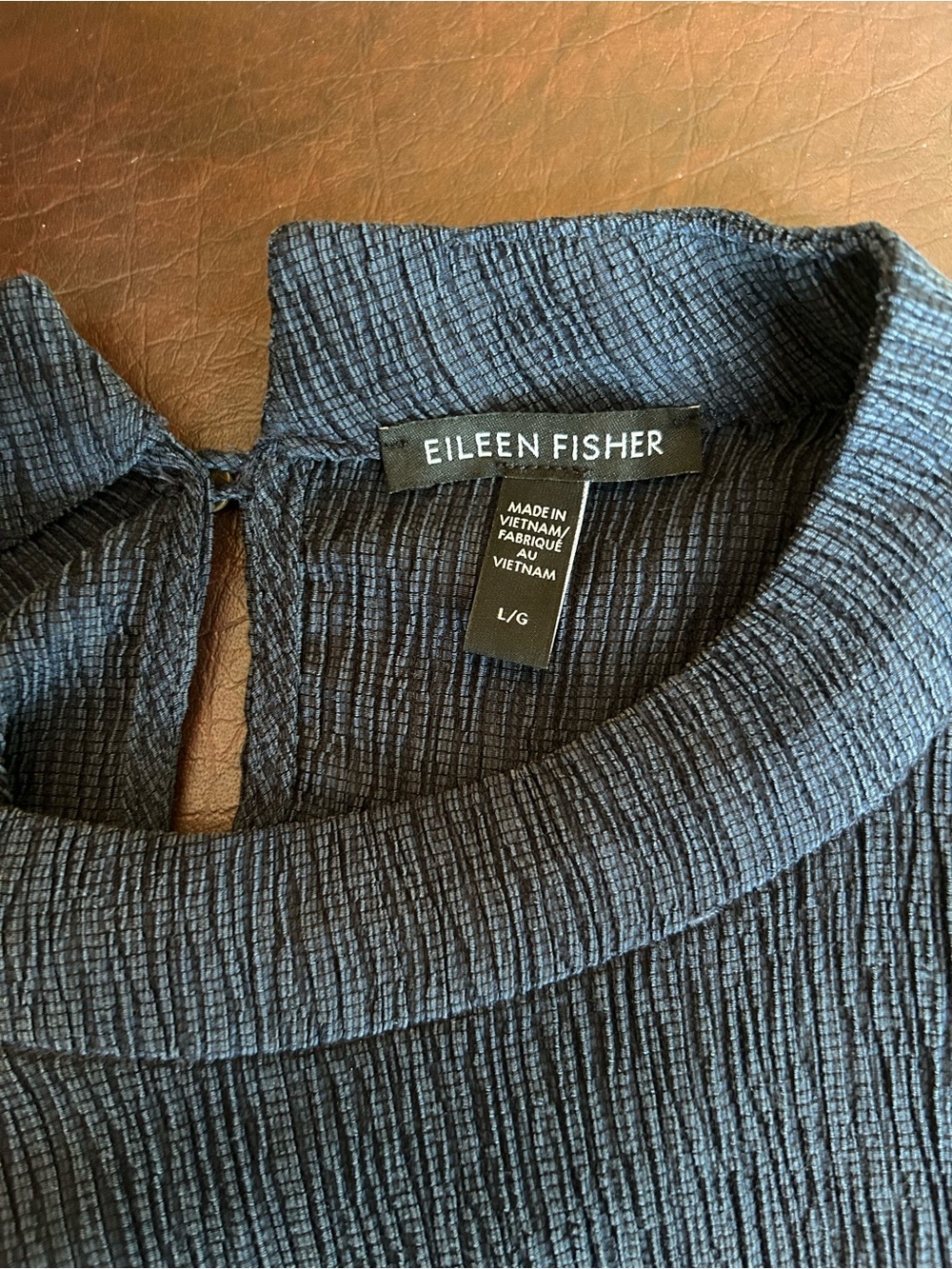 Eileen Fisher Relaxed Wide-Leg set in navy - Picture 2 of 2